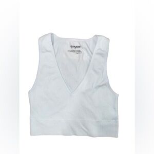 ~Garage off white v-neck tank top